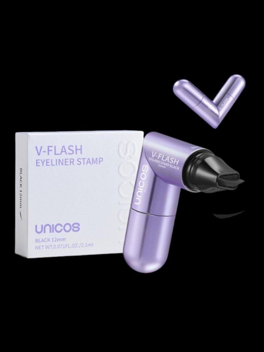 Unicos V-Flash Winged Eyeliner Stamp 90° Ergonomic Cat Eye Makeup Tool 12mm NEW